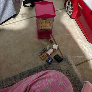 American Girl Pink Toy Popcorn Machine Set